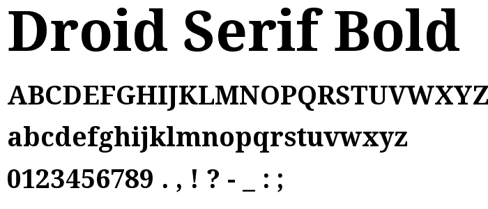 Droid Serif Bold font